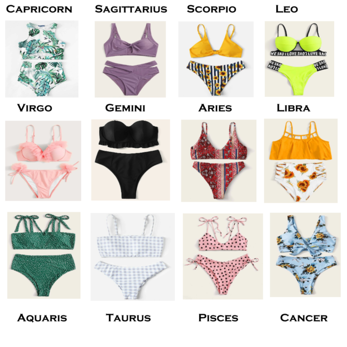 the swim suit you ought to wear in view of your zodiac sign